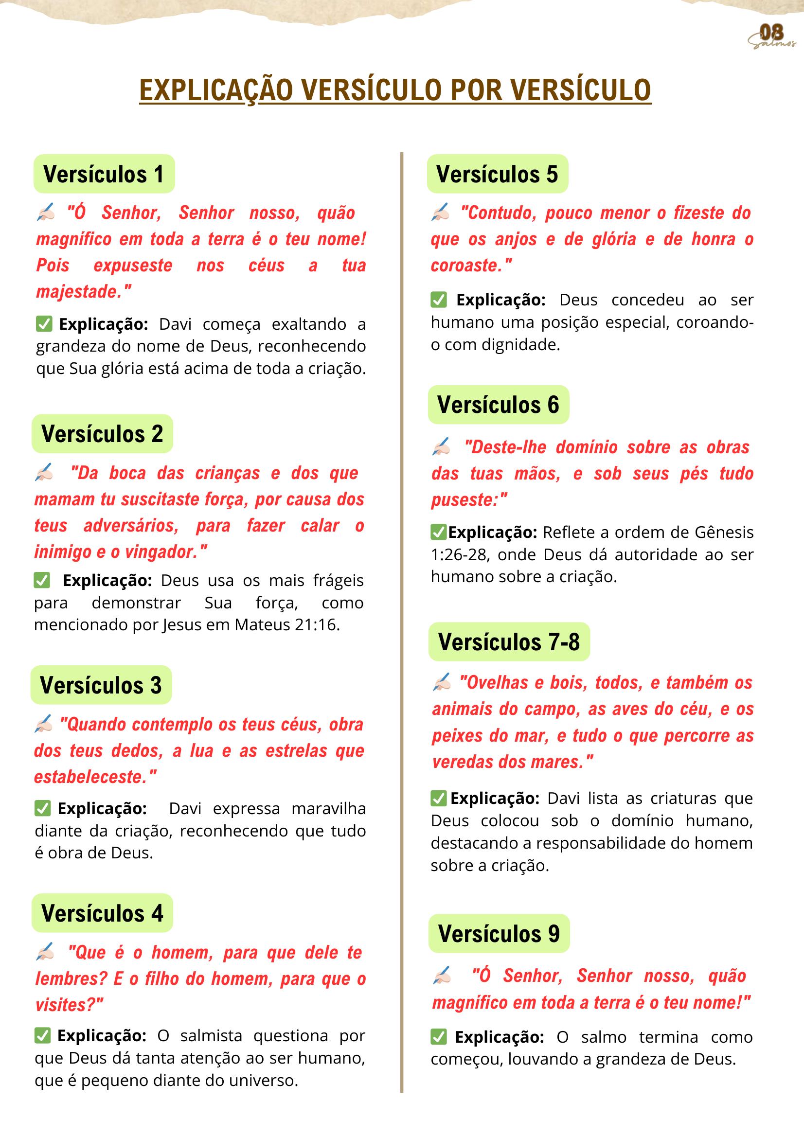 Salmo 8 explicado